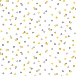 Gold & Silver Confetti on White