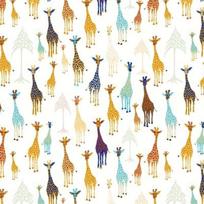 Giraffe of a Different Color: White BackGround- very small scale