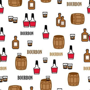 Bourbon  whiskey bottles White Background Smaller Design