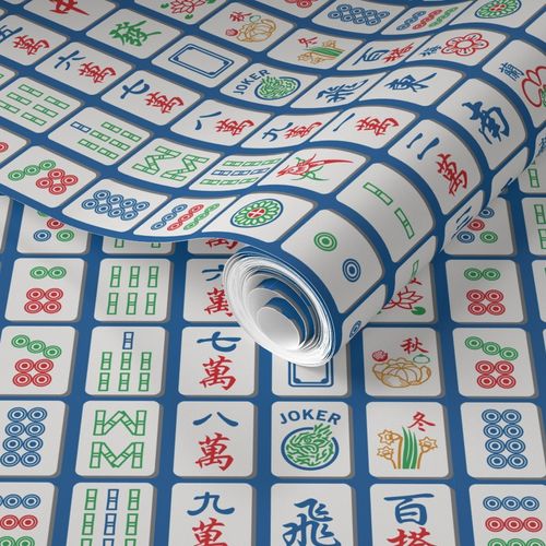 azulejos, juego, acolchado, asiático, azulejo, chino, dominó, japonés,  solitario: Spoonflower