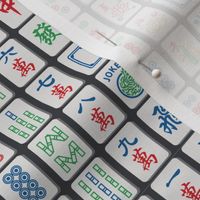 Mahjong Tiles on Charcoal (1/2 scale)