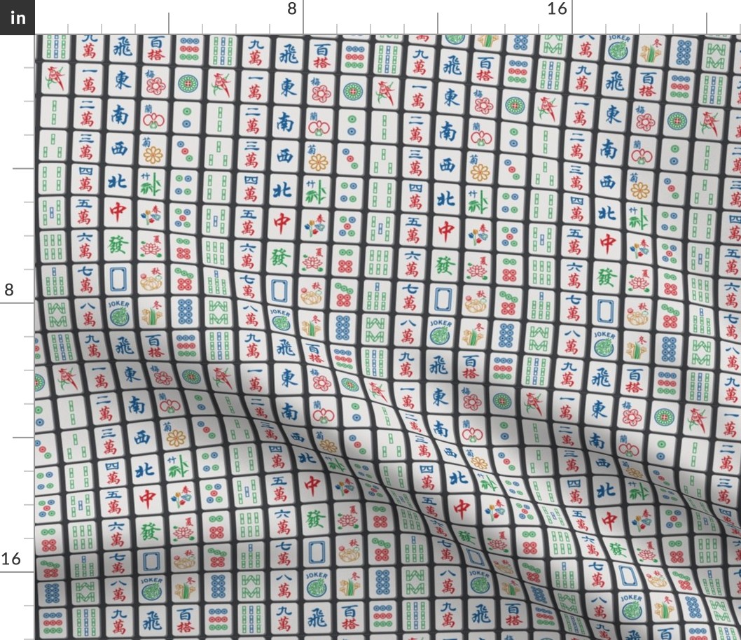 azulejos, juego, acolchado, azulejo, tarjetas, dominó, japonés, solitario, dominó Tela Spoonflower