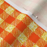 5/8" batik gingham - solar orange