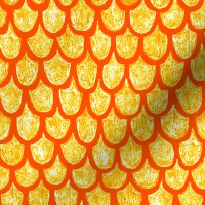 orange, yellow and white dragon scales