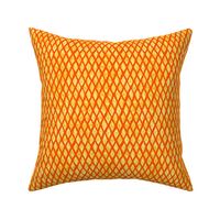 batik diamonds - white and yellow on solar orange