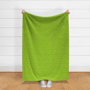 5/8" batik gingham - bright lime and white