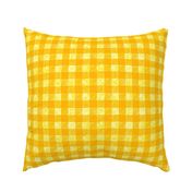 1" batik gingham - yellow on yellow