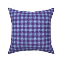 5/8" batik gingham - purple, light blue and white