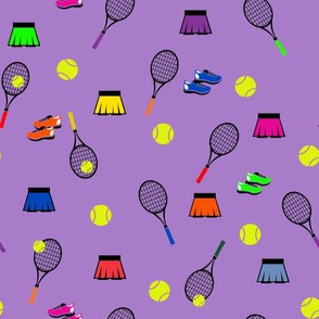 Tennis with Skirts Purple Background