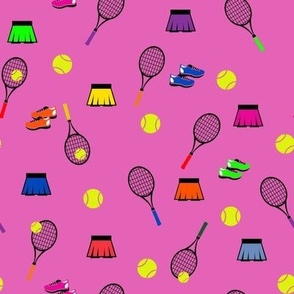Tennis with Skirts Pink Background