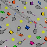 Tennis with Skirts Grey Background