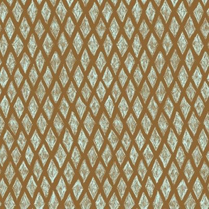 batik diamonds - light blue on brown