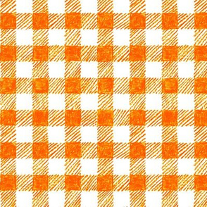 5/8" crayon gingham in solar orange