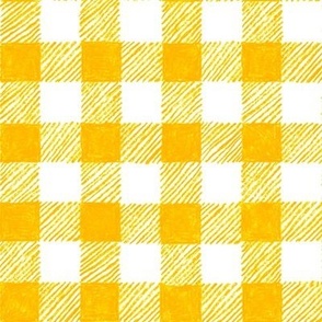 1" crayon gingham, yellow on white