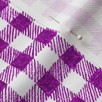 5/8" crayon gingham in  bright plum