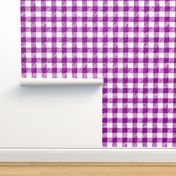 5/8" crayon gingham in  bright plum