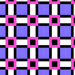 Square Art Deco Pattern in pink and purple