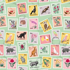 G’day from Australia | Postage Stamps | Moss Green