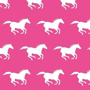 Running Horses Pink & White