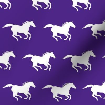 Running Horses Purple & White