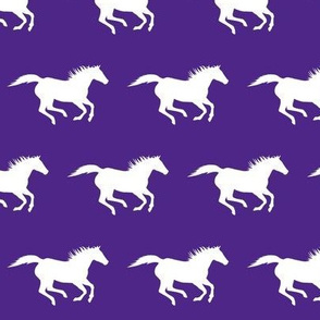 Running Horses Purple & White