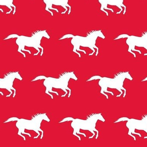 Running Horses Red & White