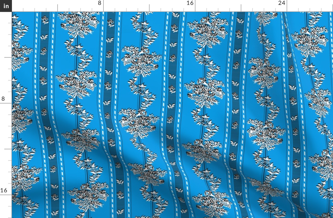Phantom "Wishing gown" fabric - plain blue background