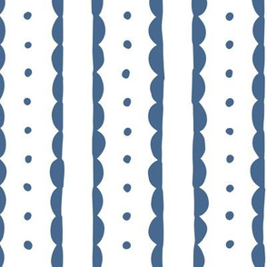 yale blue scalloped stripes and polka dots