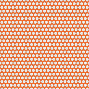 Small Golf Ball Pattern on Bright Orange