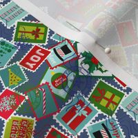 Christmas Stamps ~ Blue