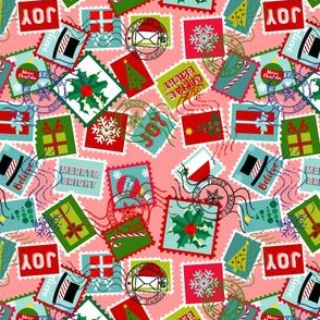 Christmas Stamps ~ Pink