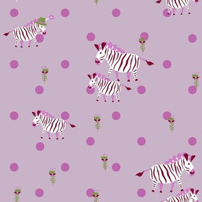 Zebra walk light purple