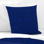 Midcentury Leaves in Blue and Navy