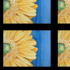 upclose sunflower fabric