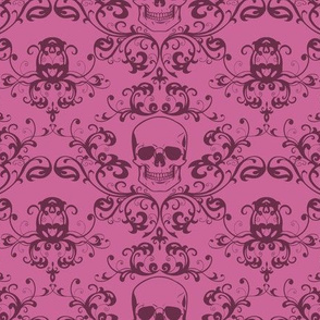 Skulls mono pink V2
