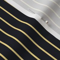 Mellow Yellow Pin Stripe Pattern in Vertical on Midnight Black