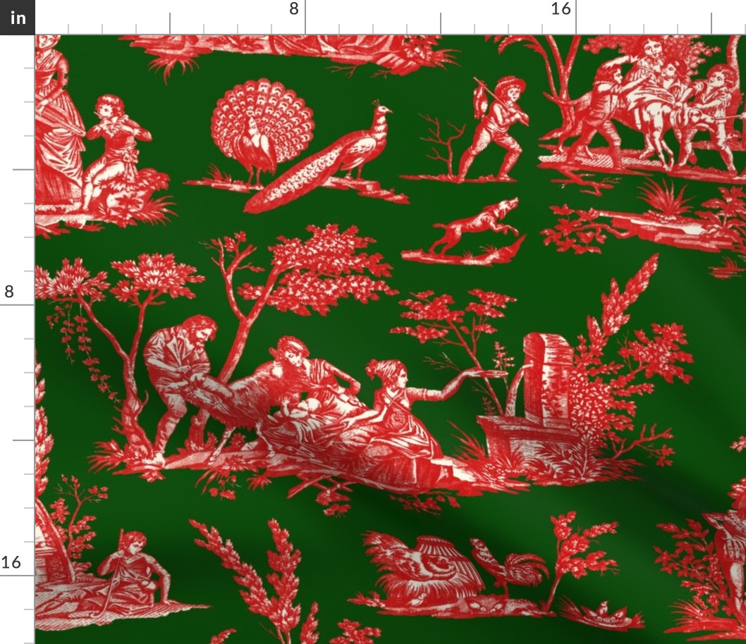 Marseilles Toile ~ Christmas Gretna Green with Richelieu on Cosmic Latte 