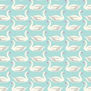 swans/light turquoise