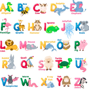 Zoo alphabet 01  to  big scale JoAnn