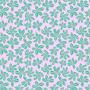 Indian fire flower - pink on green - small