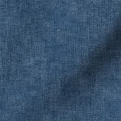 Denim Blue Linen Canvas Textured Solid Coordinate