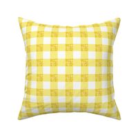 1" honey linen buffalo check