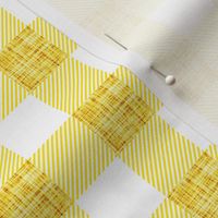 1" honey linen buffalo check