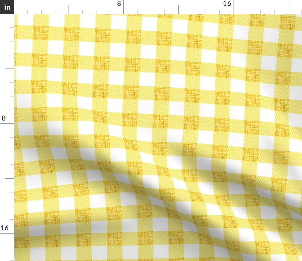 1" honey linen buffalo check