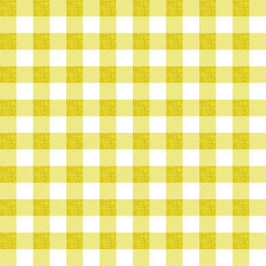 1/2" yellow linen buffalo check