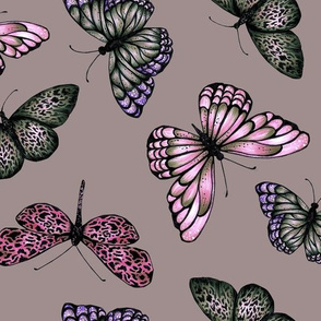 Butterflies - Taupe