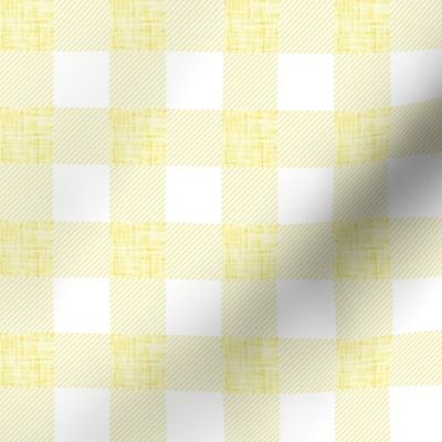 1" canary linen buffalo check