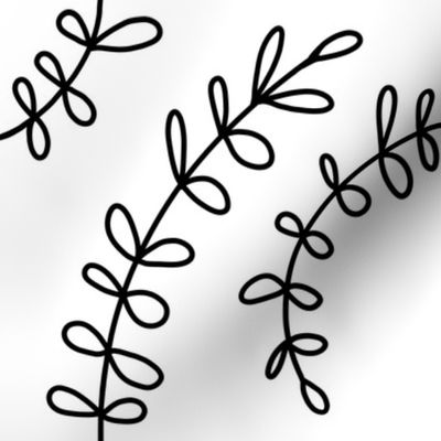 Minimalist florals - Abstract leaf pattern - vines