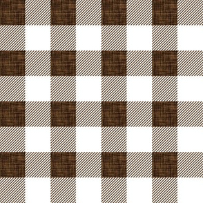 1" coffee linen no. 1 buffalo check