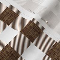 1" coffee linen no. 2 buffalo check